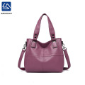 New fashion wild shoulder Messenger bag ladies large capacity sheepskin stitching soft leather bag